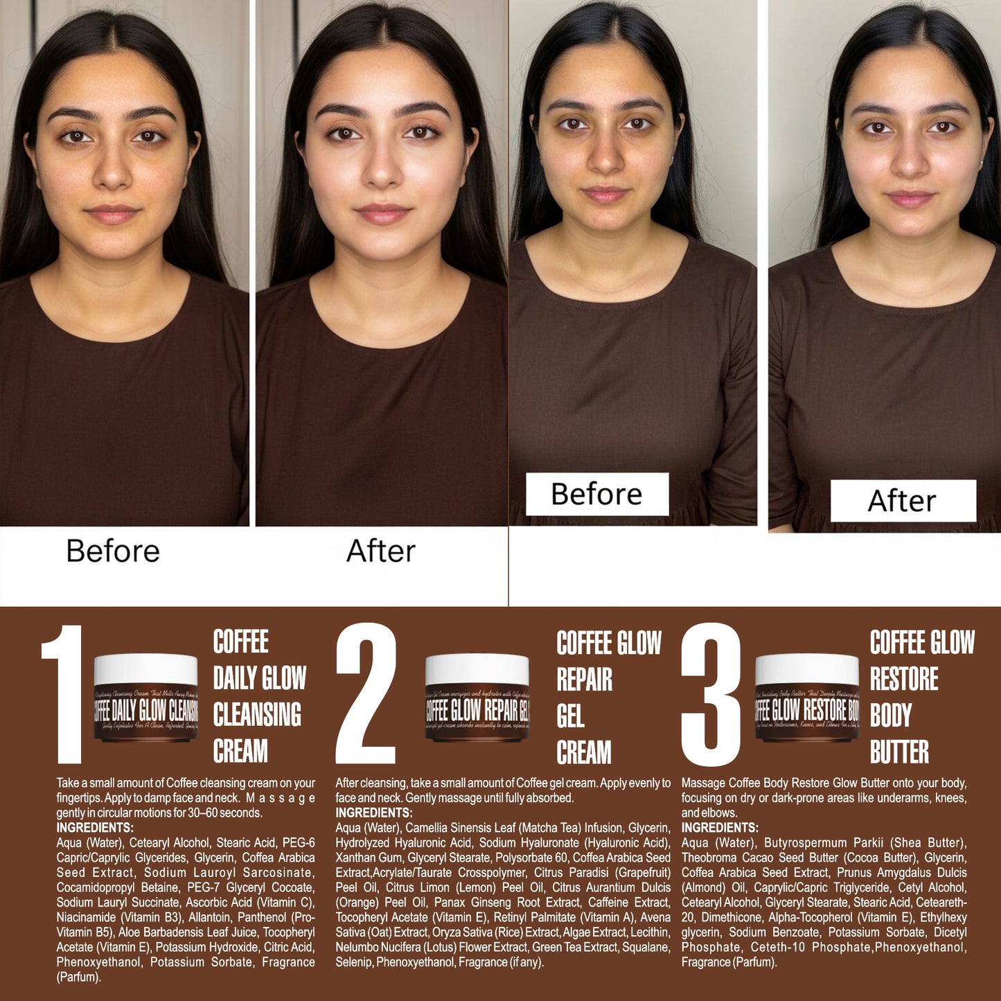 face & body Coffee Face & Body Glow Pack