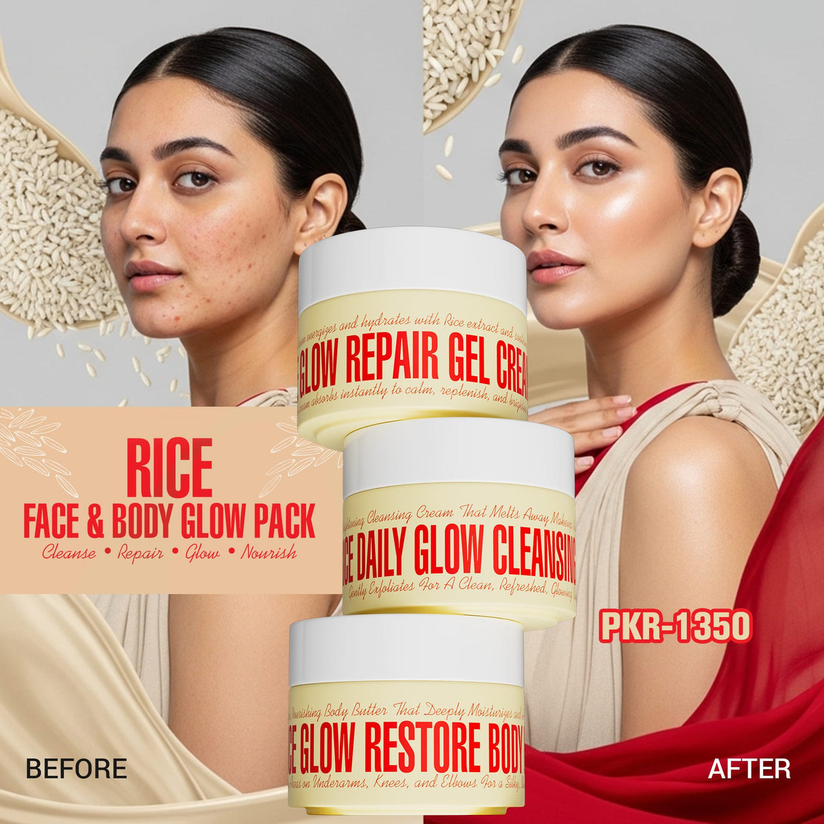 Rice Face & Body Glow Pack Rice Face & Body Glow Pack