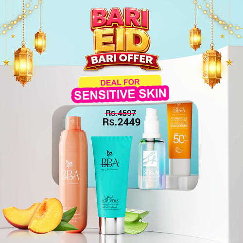 SENSITIVE SKIN DEAL(ALOE VERA HYDRATING FACE WASH, SH Peptides Plus Serum, Vitamin C & E Sunscreen SPF 50+ PA++++, Peach Punch Peach-it Toner)